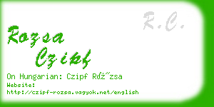 rozsa czipf business card